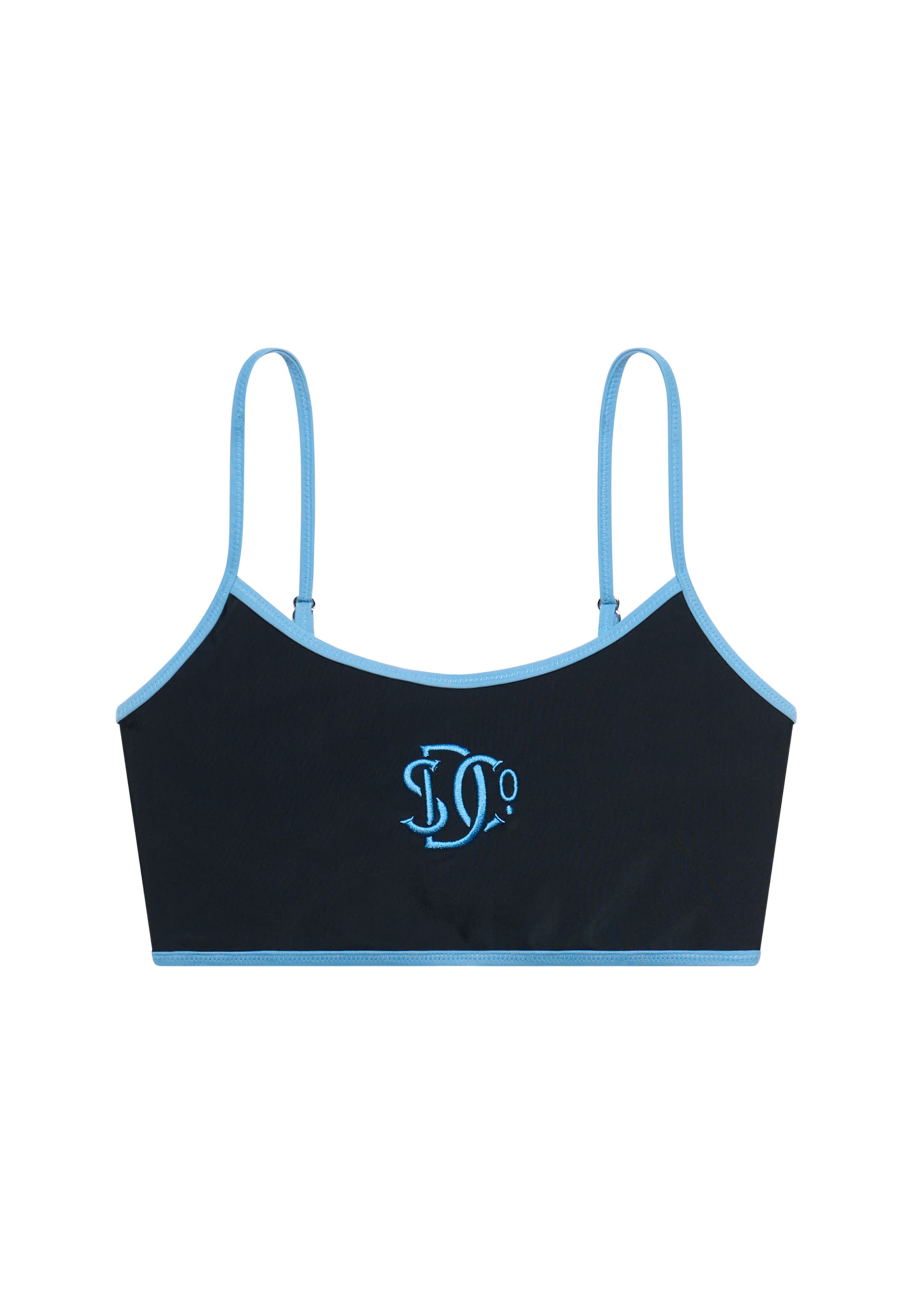 Superdry & Co Bustier Bikinitop in Blauw: voorkant