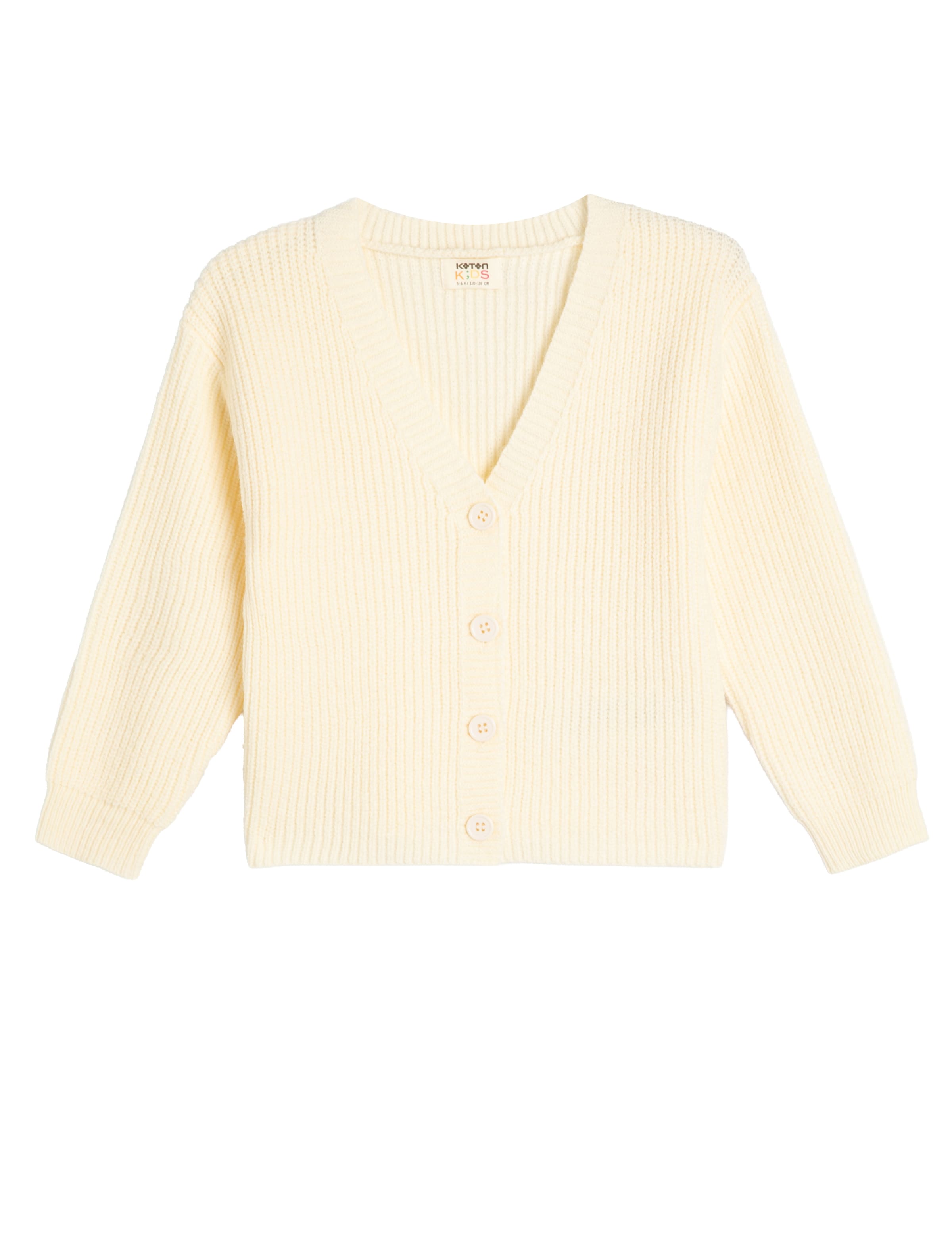 Koton Gebreid vest in Beige: voorkant