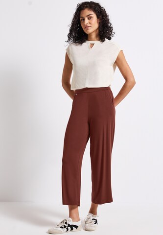 Street One Studio Wide Leg Hose in Braun