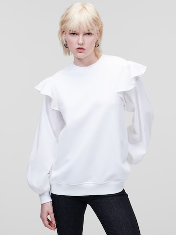 Karl Lagerfeld Sweatshirt in Wit: voorkant