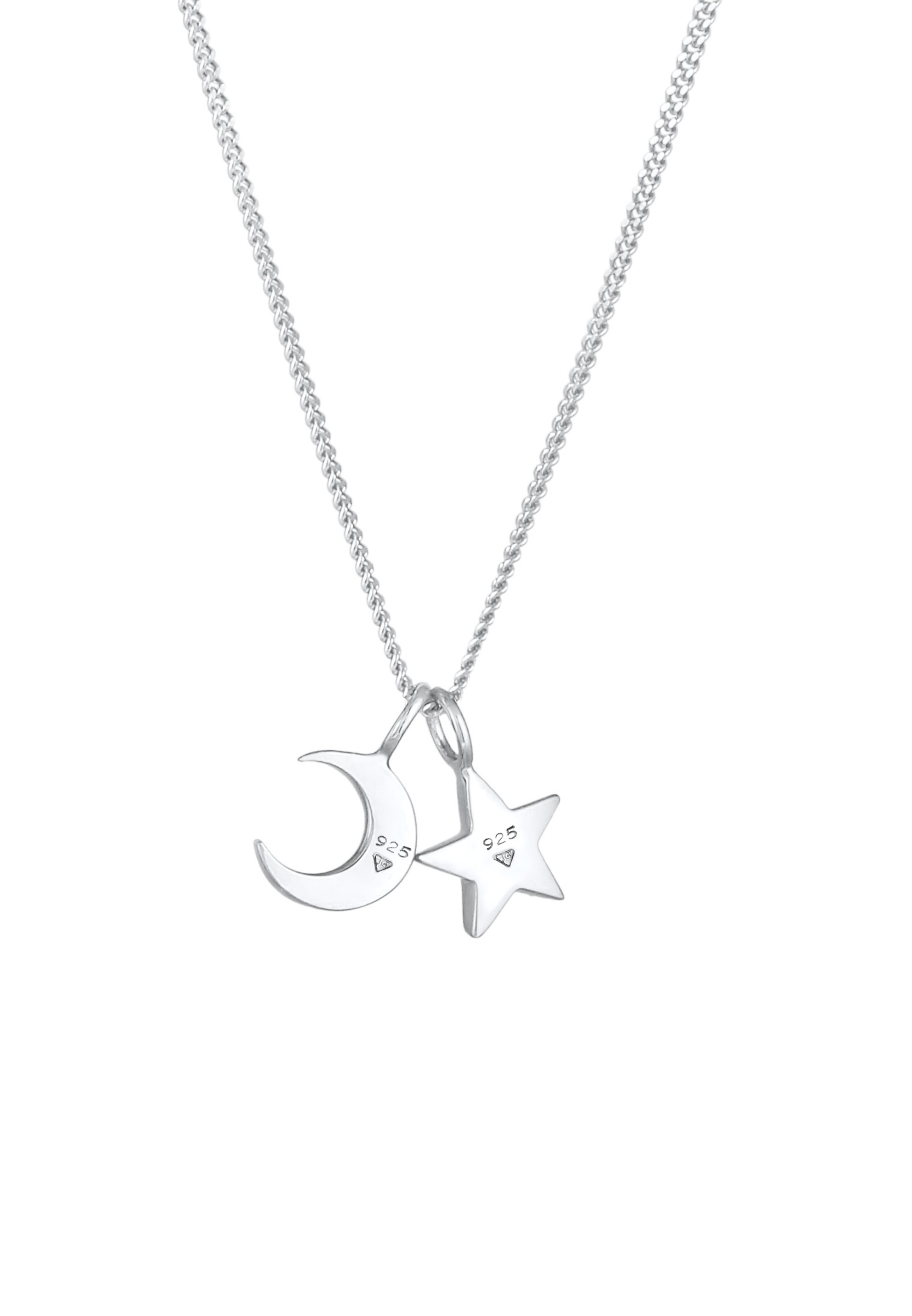 ELLI Necklace 'Halbmond, Sterne' in Silver