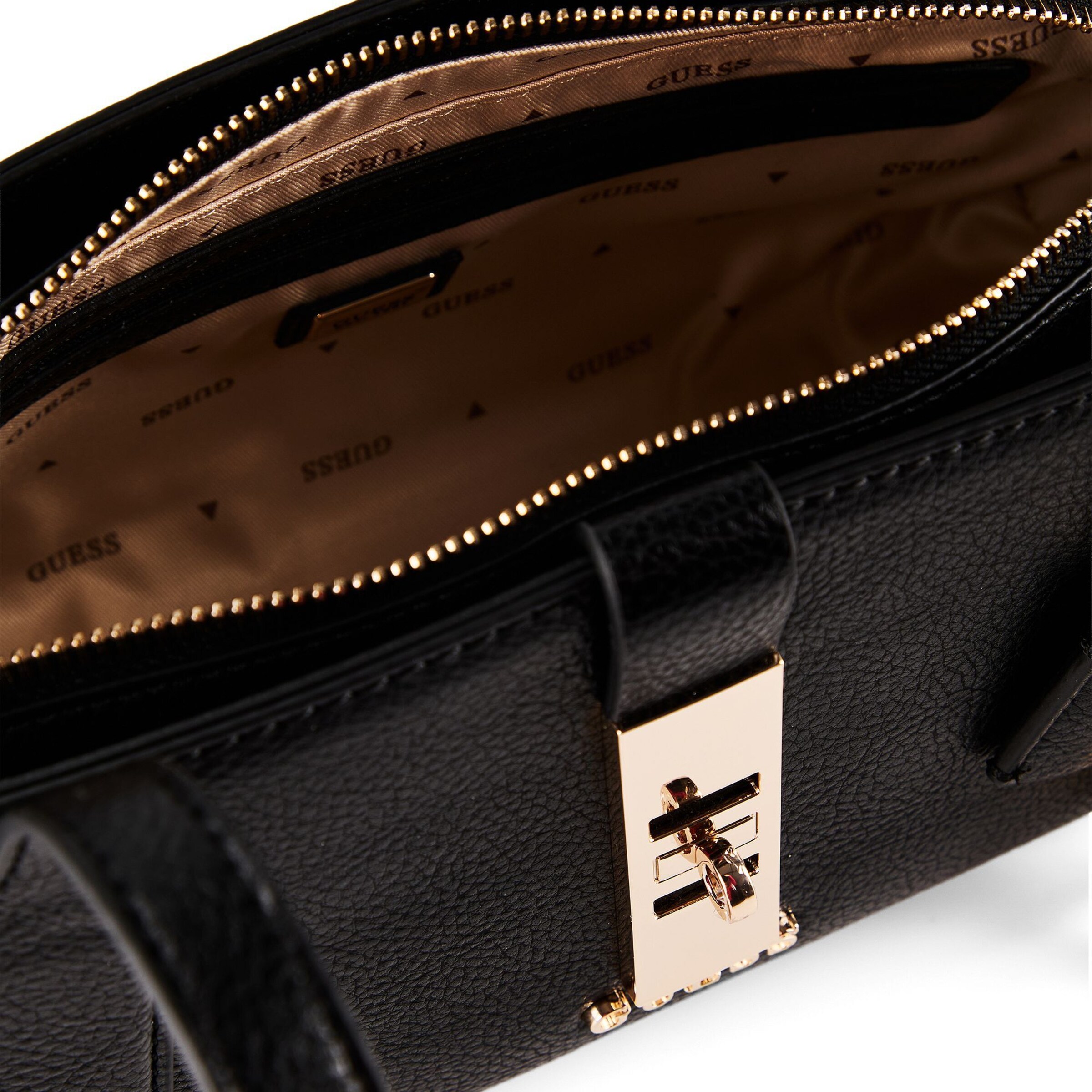 GUESS Schultertasche 'Brooke' in Schwarz