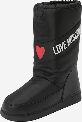 Love Moschino Snowboots in Zwart: voorkant