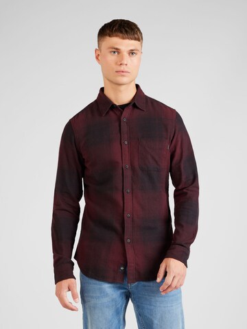 Coupe slim Chemise Dockers en rouge : devant