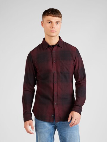Dockers Slim fit Button Up Shirt in Red: front