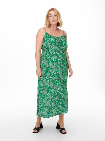 ONLY Carmakoma Letní šaty – zelená: přední strana