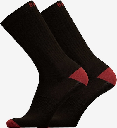 Uphill Sport Sportsocken in rot / schwarz, Produktansicht