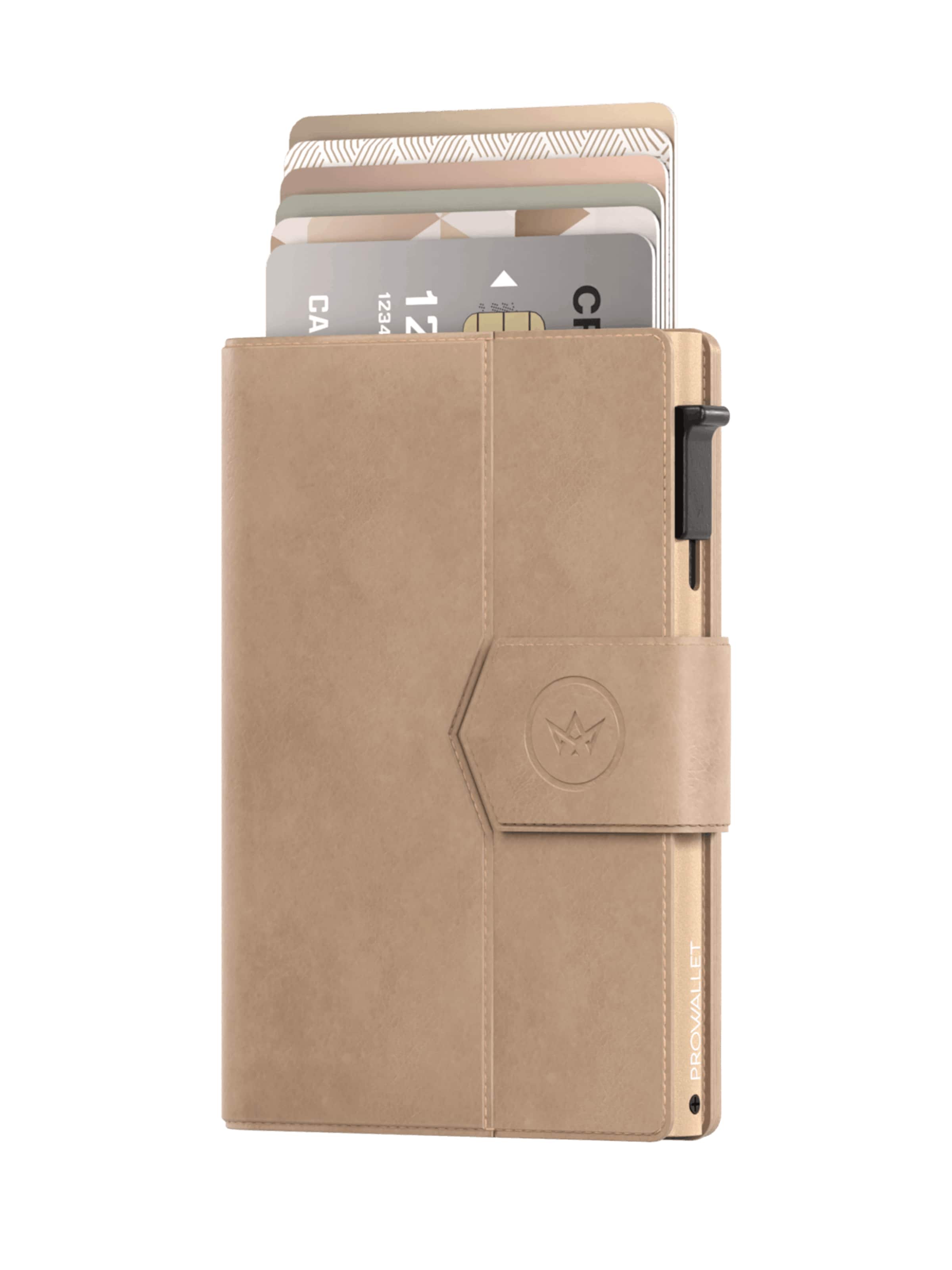 Prowallet Wallet 'Pasjeshouder Plus' in Beige: front