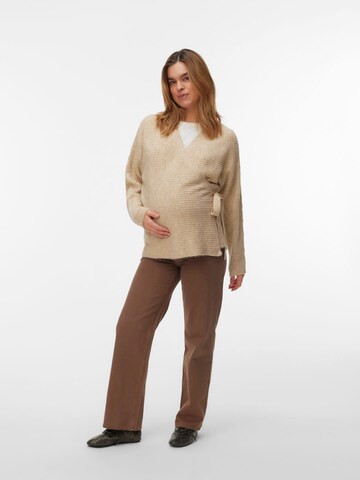 MAMALICIOUS Gebreid vest in Beige