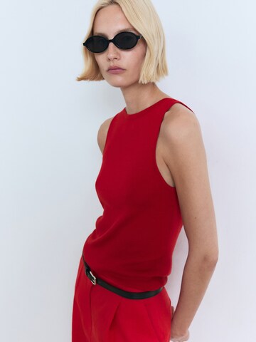 MANGO Knitted top 'SUENYO' in Red: front