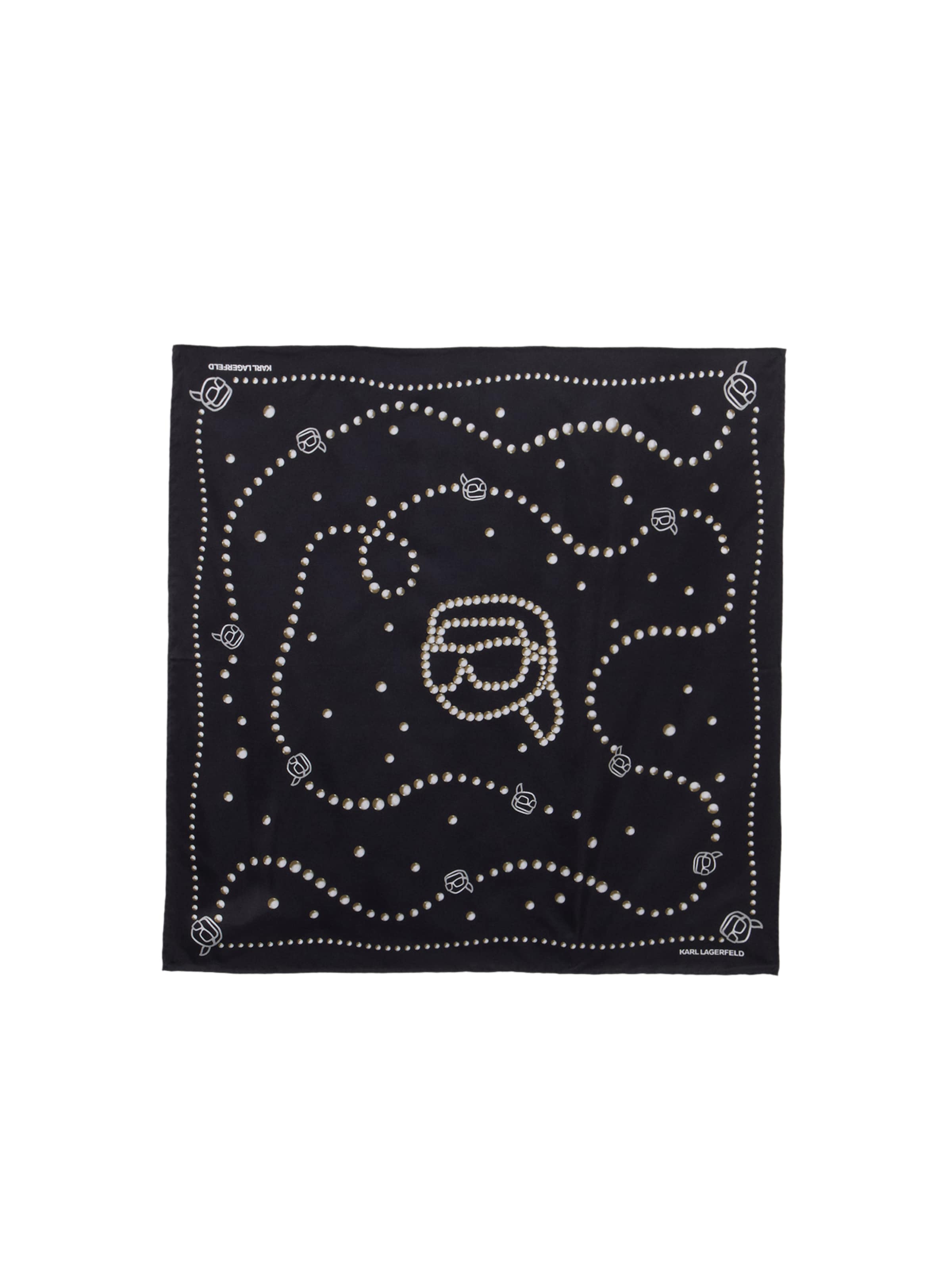 Karl Lagerfeld - Pañuelo 'IKON' en negro: frente
