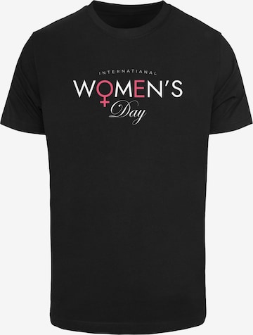 Merchcode Shirt 'WD - International Women's Day' in Zwart: voorkant