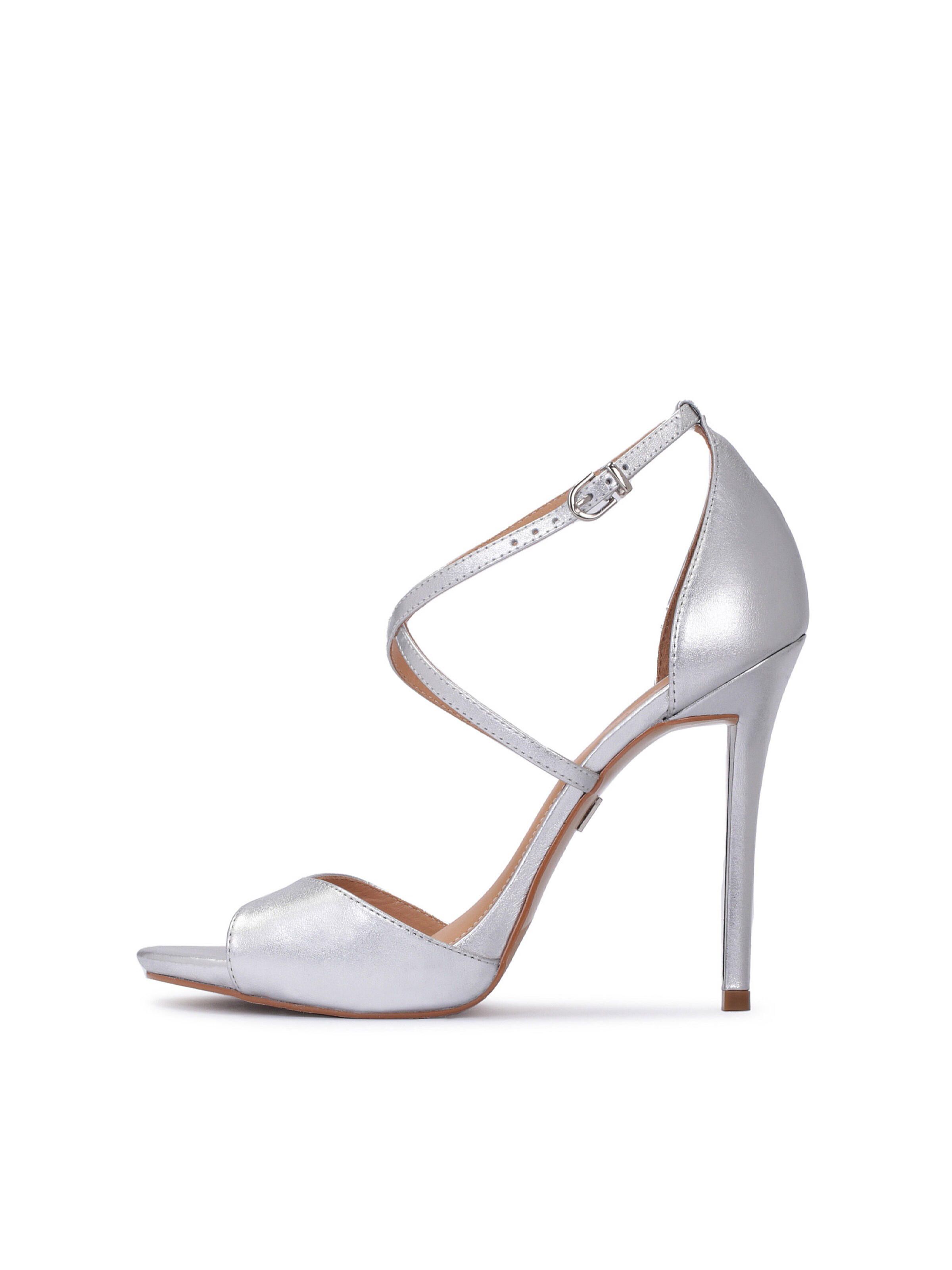 Sandalen met hak (Zilver) voor dames | Shop online | ABOUT YOU