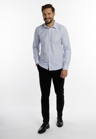 DreiMaster Klassik Slim fit Zakelijk overhemd in Blauw