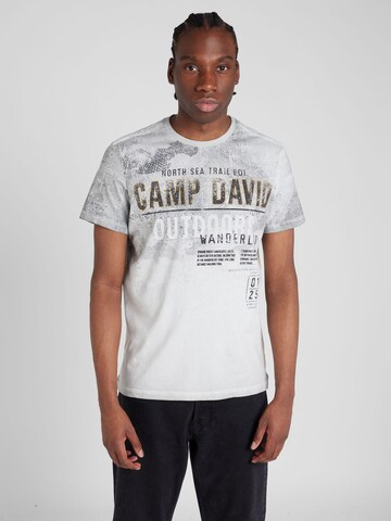 CAMP DAVID Shirt in Grey: front