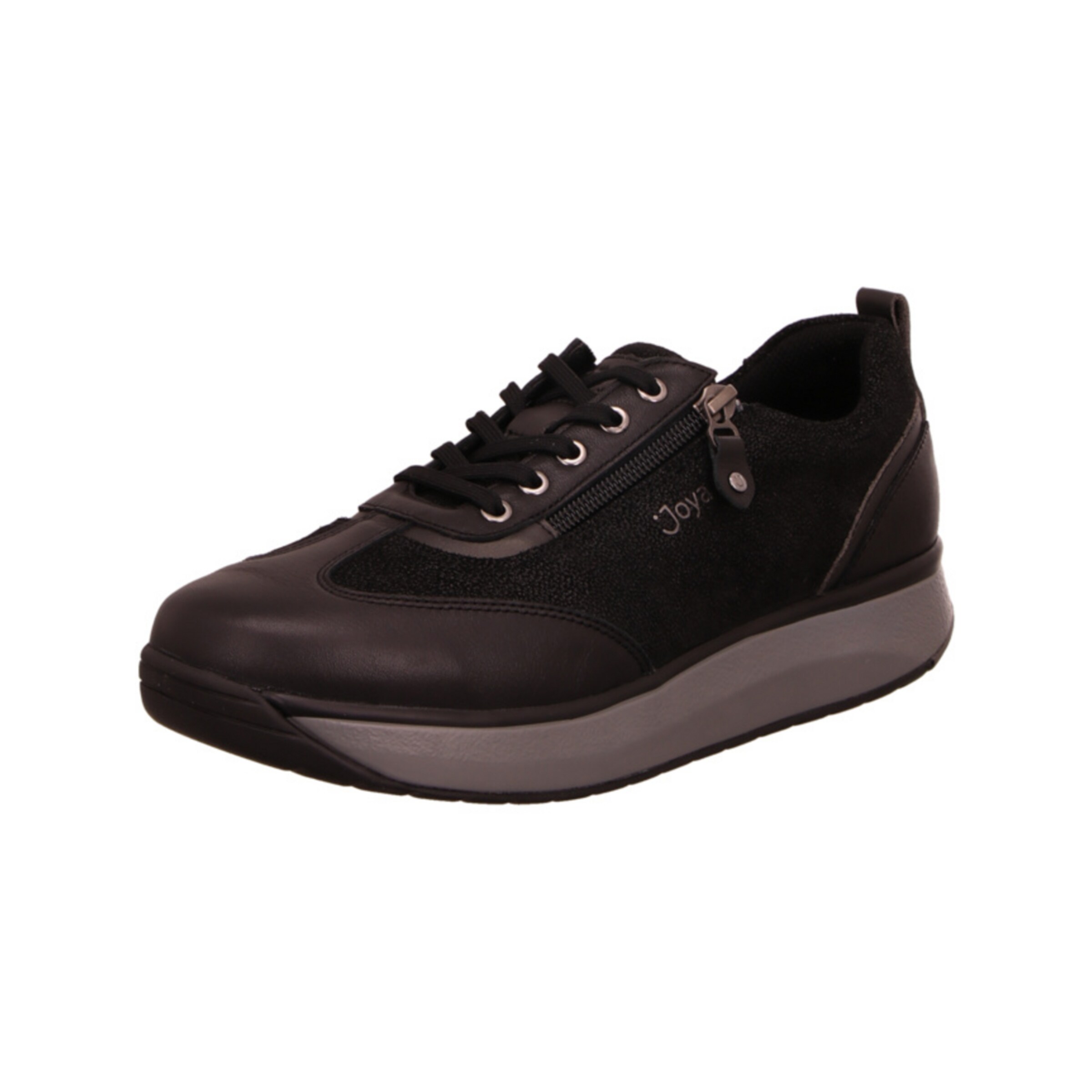 Joya Platform trainers in Black: front