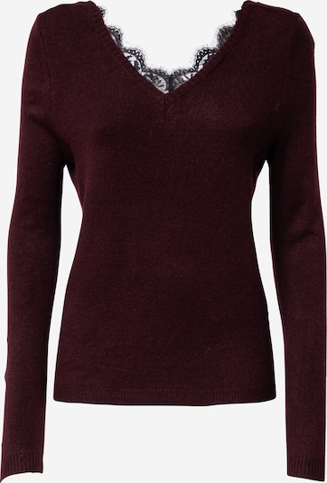 ONLY Pullover 'JULIE' in weinrot / schwarz, Produktansicht