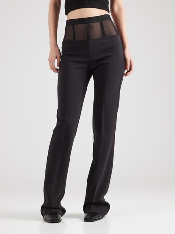Elisabetta Franchi regular Bukser med fals i sort: forside