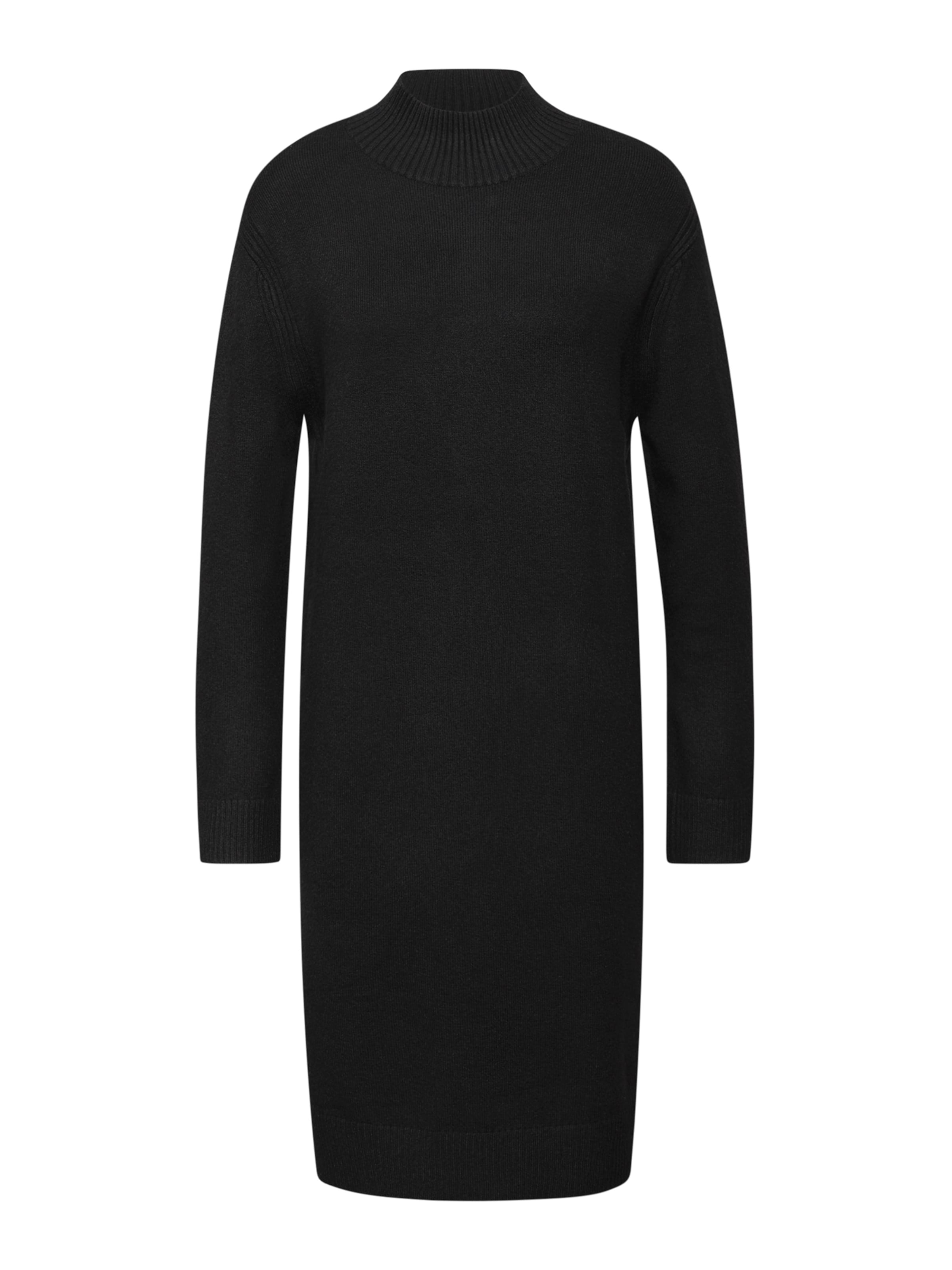 STREET ONE Úpletové šaty – černá: přední strana