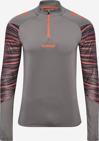 T-Shirt fonctionnel Hummel en gris : devant