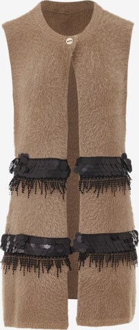 faina Knitted vest in Brown: front