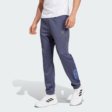 ADIDAS PERFORMANCE Zwężany krój Spodnie sportowe 'Essentials' w kolorze niebieski: przód