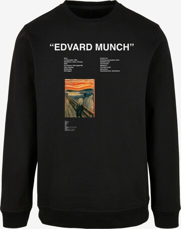 Merchcode Sweatshirt 'Apoh - Munch Edvard' in Black: front