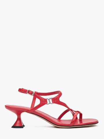 Sandalo '013-9' di Estro in rosso: frontale
