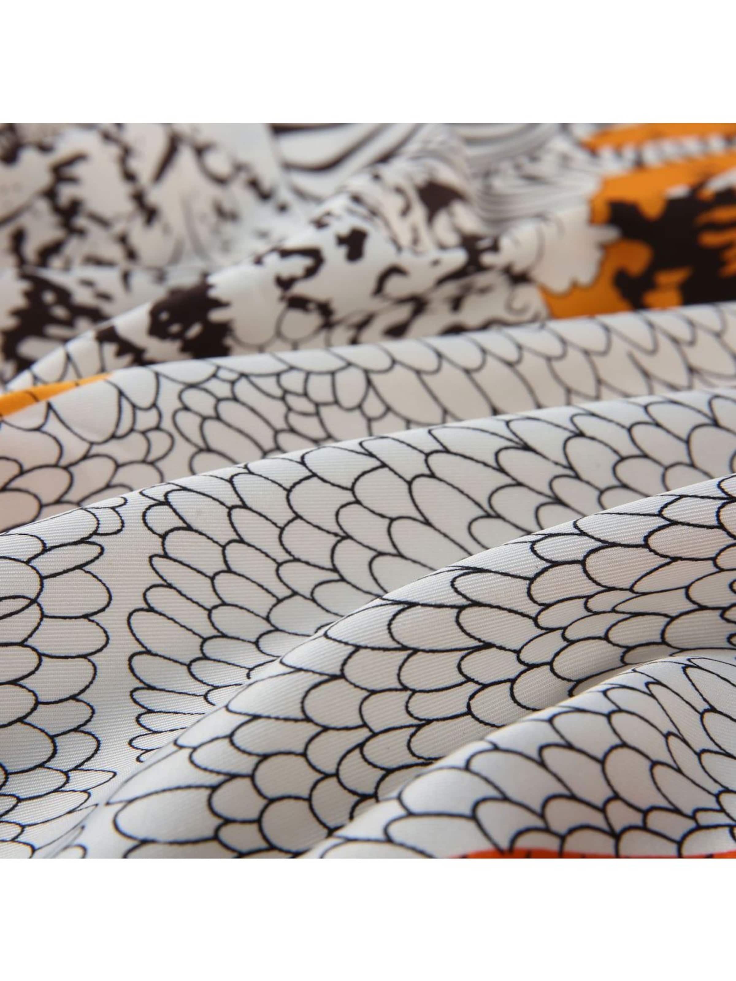 Sciarpa 'Grand carré de Soie Snake Zoé' di alberto cabale in arancione