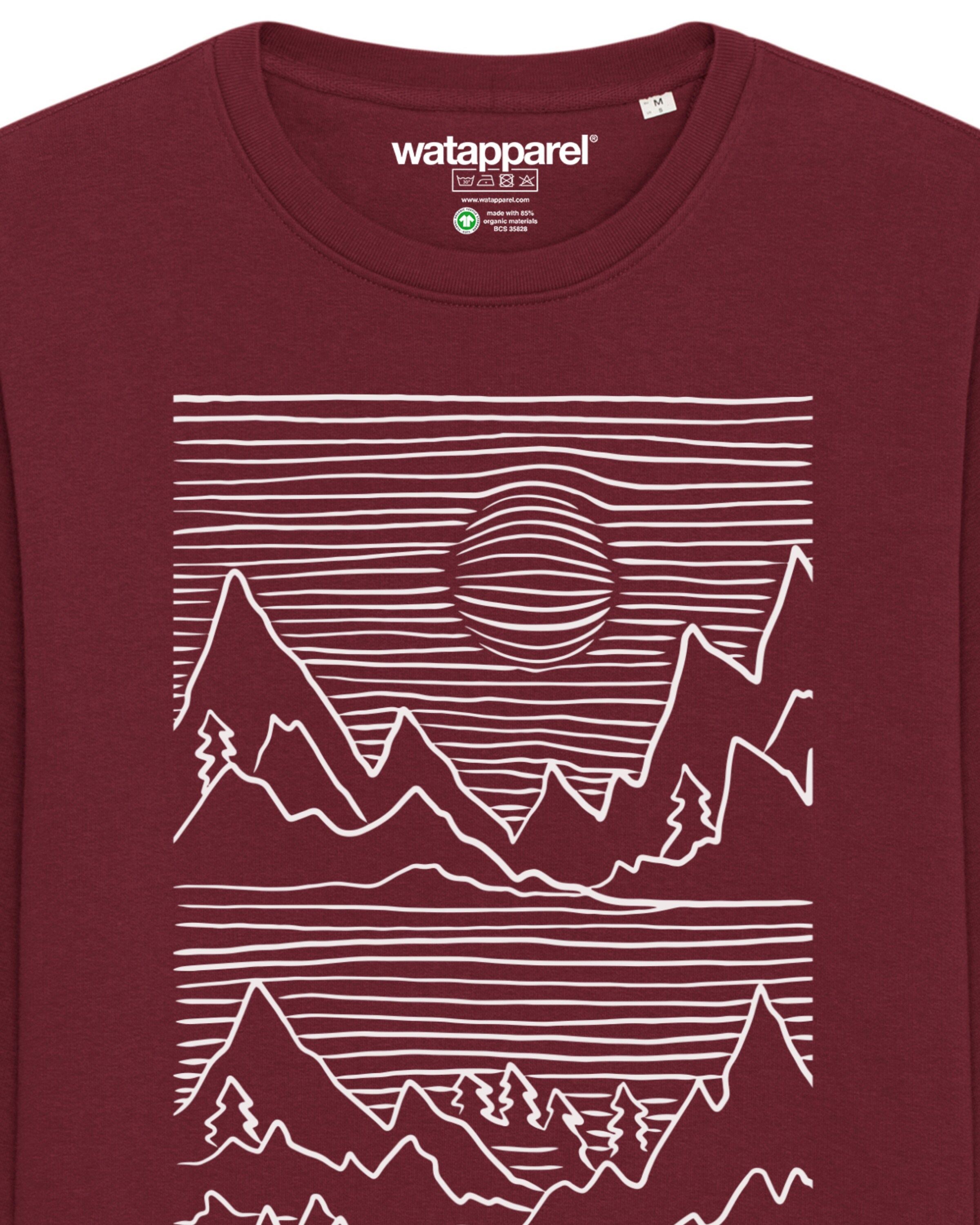 Watapparel Sweatshirt ' Mountains ' in Red