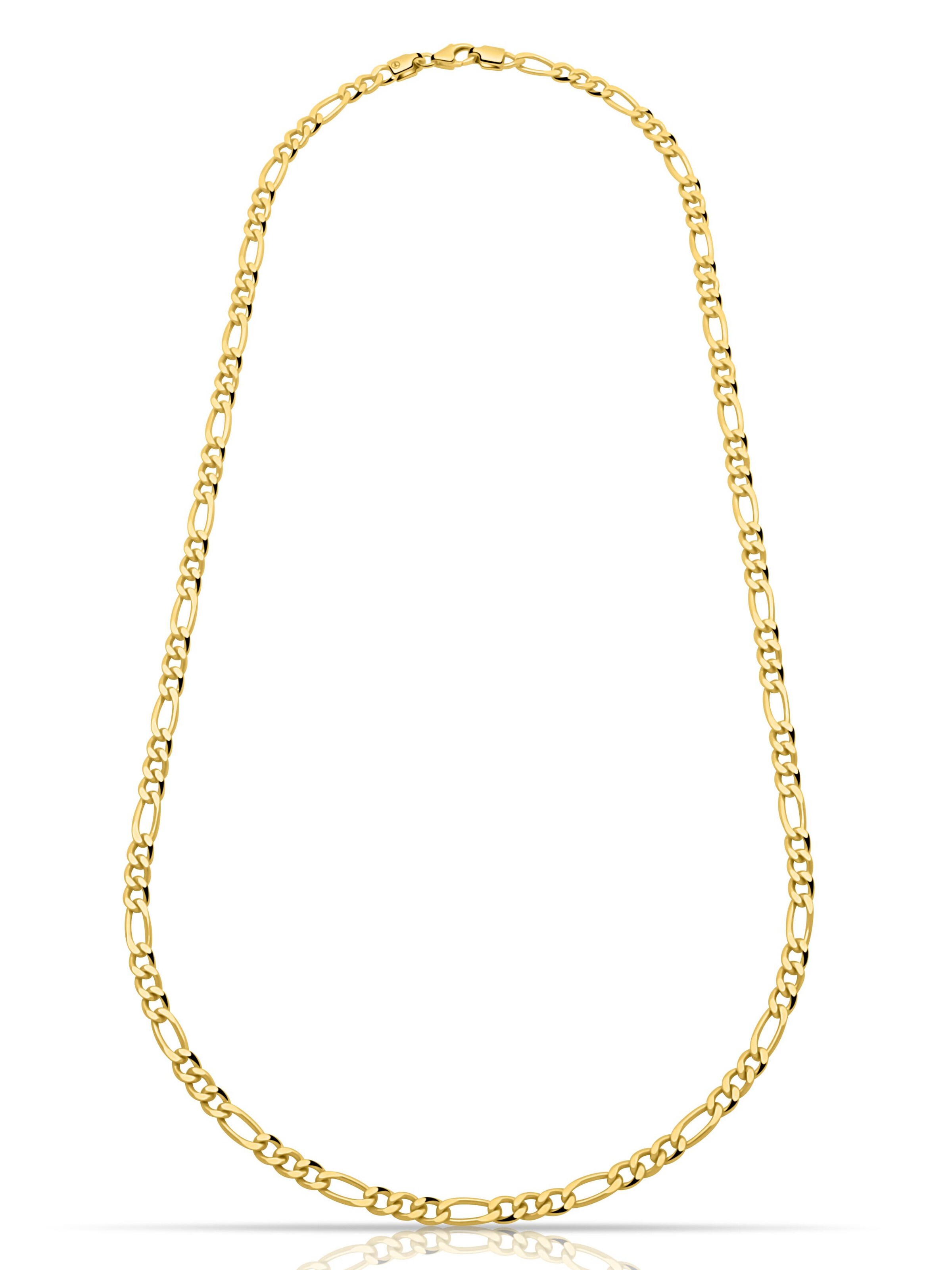 Tony Fein Kette 'Figaro'‌‌‌‌‌‌‌‌ in Gold: Vorderseite