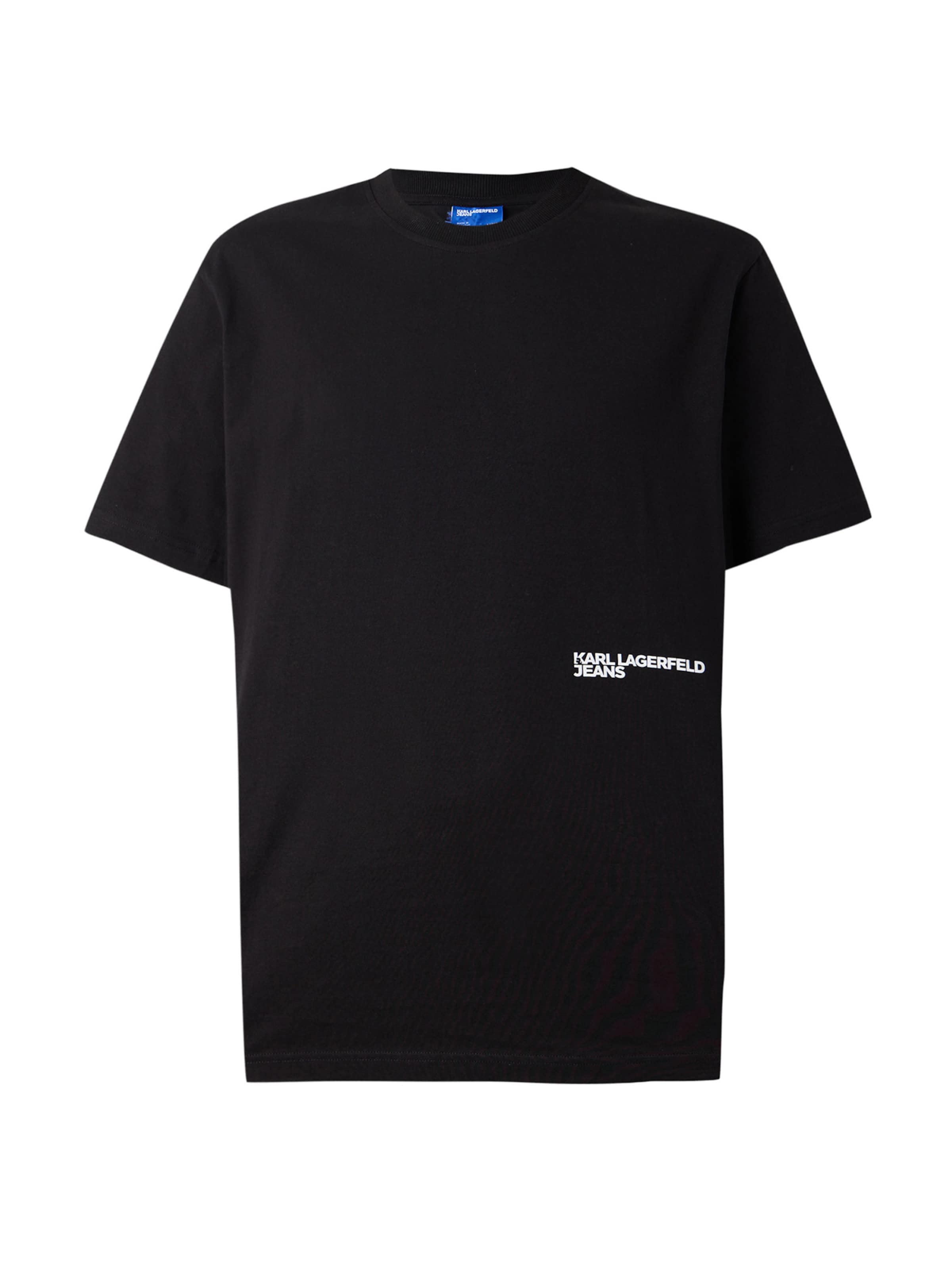 T-Shirt 'ESSENTIAL' KARL LAGERFELD JEANS en noir : devant