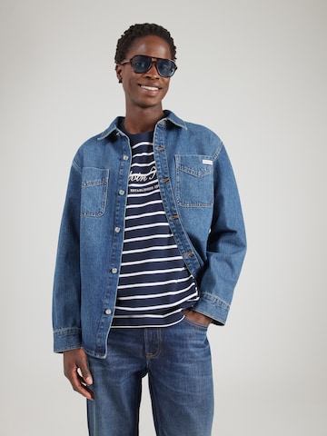 Calvin Klein Jeans Mugav suurus Triiksärk '90S HORIZON', värv sinine: eest vaates