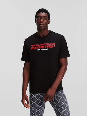 Karl Lagerfeld Shirt 'Rocks' in Zwart: voorkant