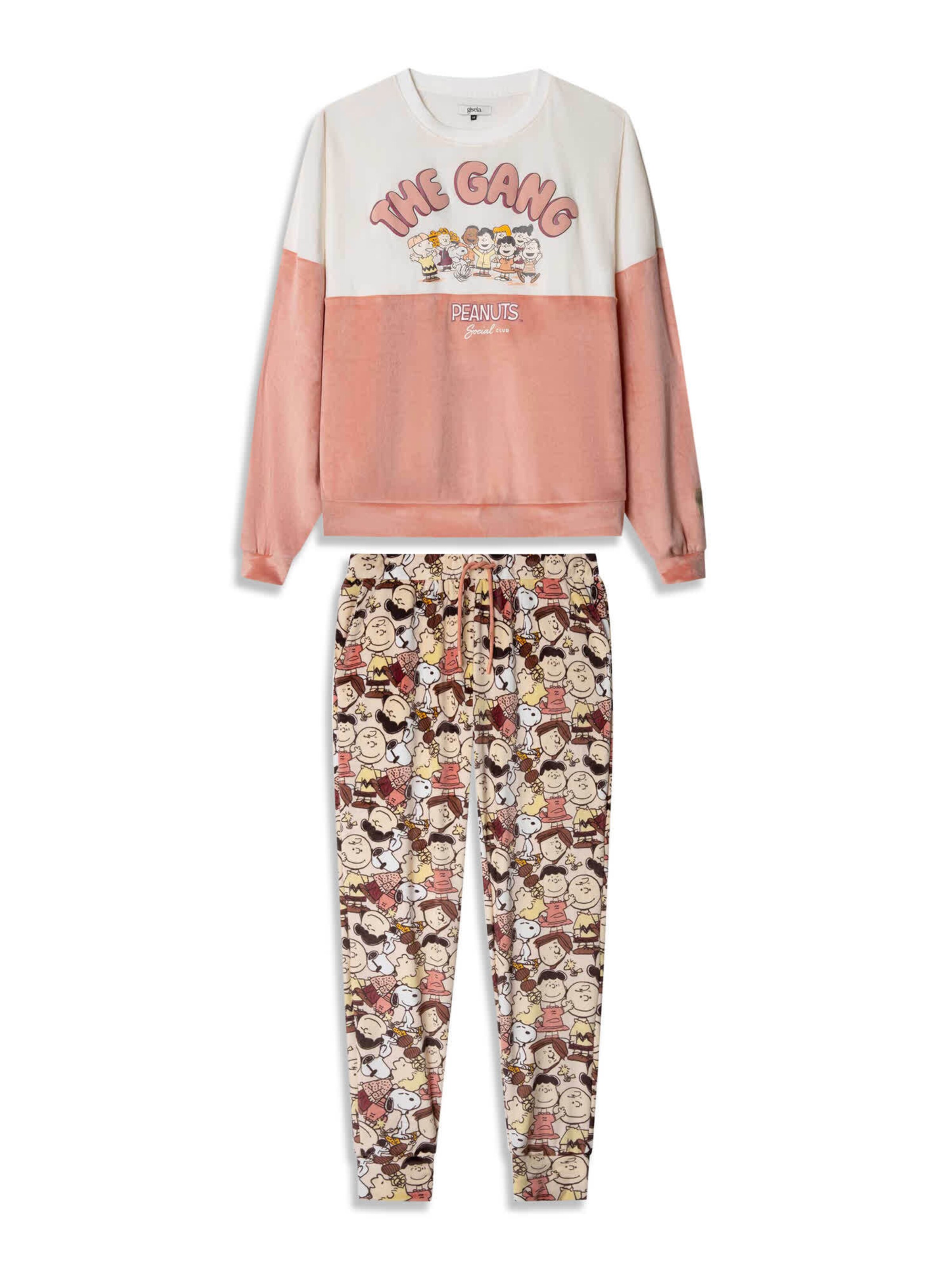 Gisela - Pijama 'Snoopy' en rosa: frente
