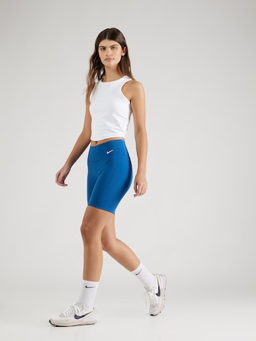 NIKE Skinny Workout Pants 'ONE' in Blue