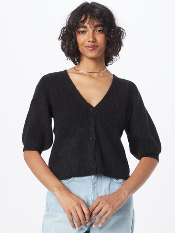 PIECES Knit Cardigan 'Jennifer' in Black: front