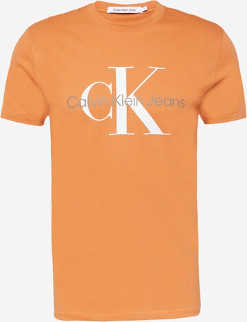 T-Shirt Calvin Klein Jeans en orange : devant