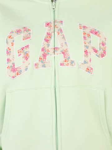 Gap Petite Sweatjacke 'HERITAGE' in Grün
