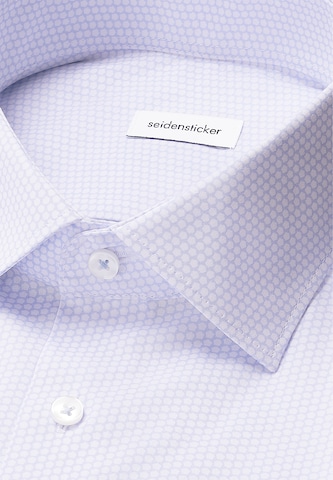 Coupe slim Chemise business 'Schwarze Rose' SEIDENSTICKER en violet