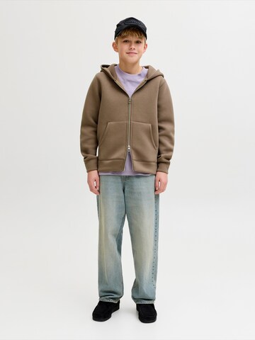 Jack & Jones Junior - Sudadera con cremallera en marrón