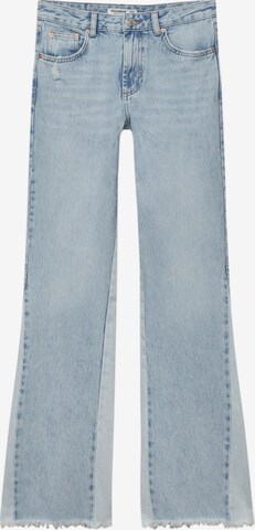 Pull&Bear Wide leg Jeans in Blauw: voorkant