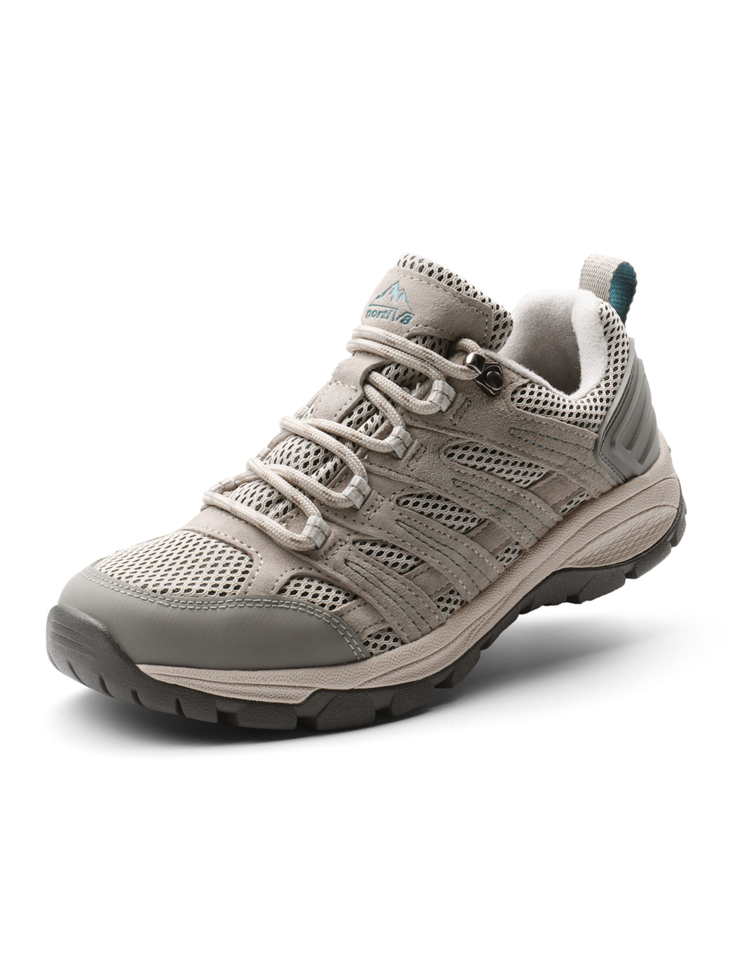 NORTIV 8 Flats 'NORTIV 8 Damen Wanderschuhe Outdoorschuhe Trekkingschuhe Atmungsaktiv Hiking Wanderhalbschuhe' in Grey: front