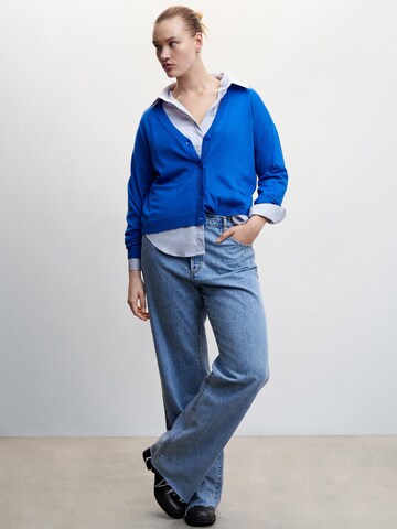 MANGO Knit Cardigan 'LUCCA' in Blue