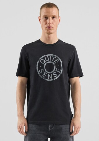 T-Shirt QS en noir : devant