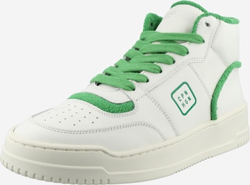 Copenhagen High-Top Sneakers in White: front