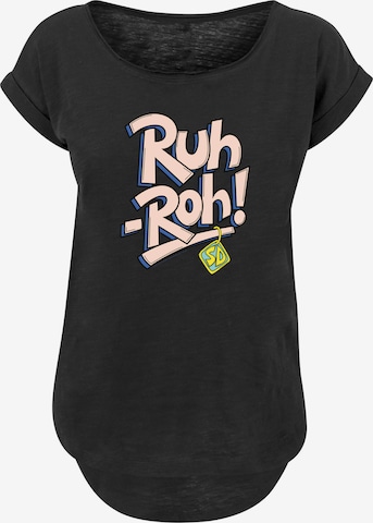 F4NT4STIC Shirt 'Ruh-Roh Dog Tag' in Zwart: voorkant