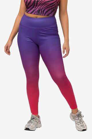 Skinny Pantalon de sport Ulla Popken en bleu : devant