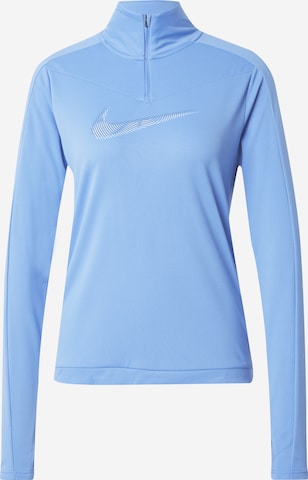 T-shirt fonctionnel 'Swoosh' NIKE en bleu : devant