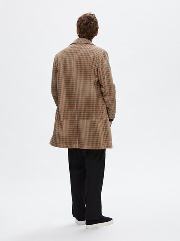 SELECTED HOMME Between-Seasons Coat in Brown